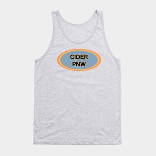 Cider PNW! Gold, Orange, and Fog Grey Retro Vintage Style Tank Top